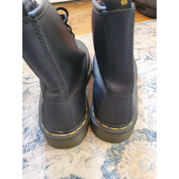 Dr. Doc Martens PASCAL black leather combat boot, fits like women’s size 10 - Picture 9 of 12